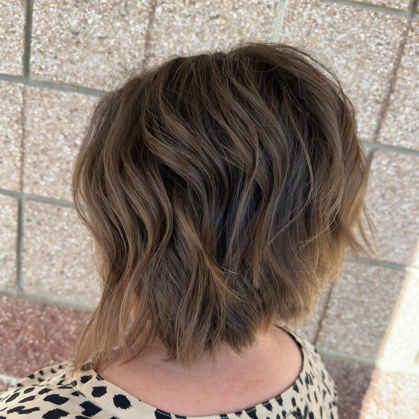 stacked choppy inverted bob