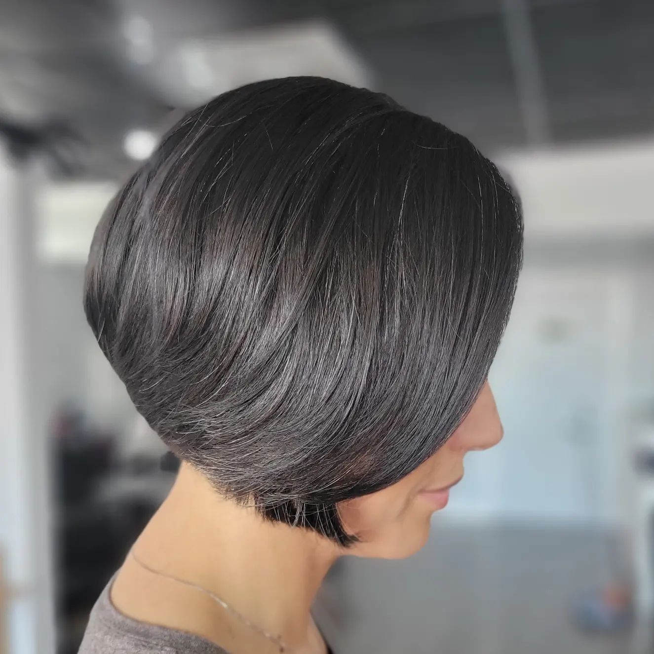 classic short stacked bob