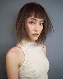 60 Stylish Choppy Bob Haircuts To Flaunt In 2024   5. Choppy Bob With Bangs 240x300 