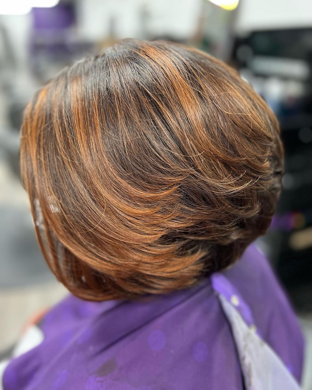 feathered stacked bob