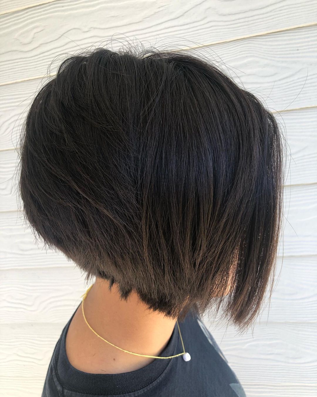 short choppy stacked bob