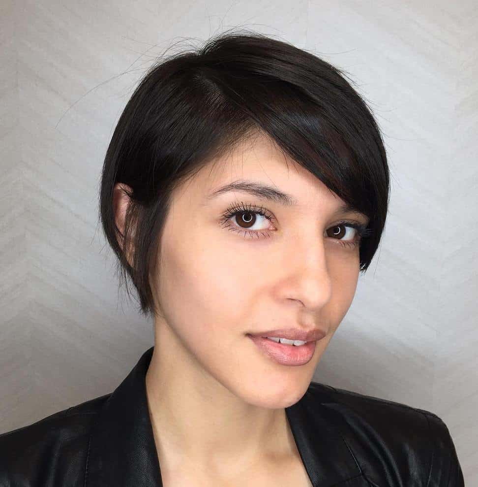 long pixie cut for heart shaped face