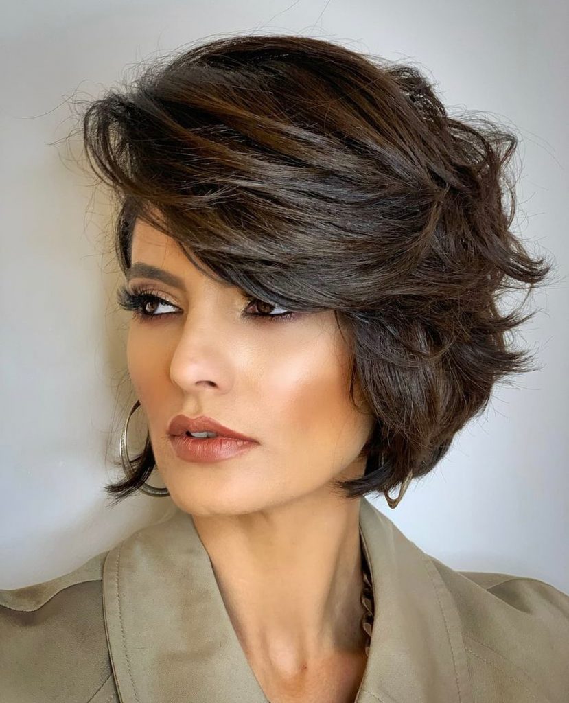 long pixie cut with volume