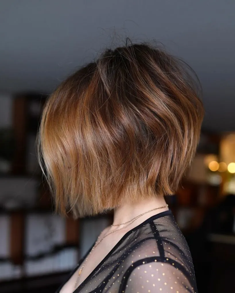 pescoço angular comprimento blunt bob