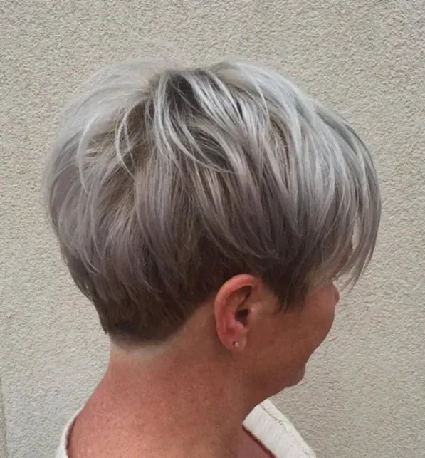 ash blonde pixie cut for women over 60