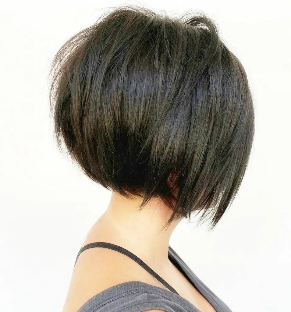 chin-length stacked bob