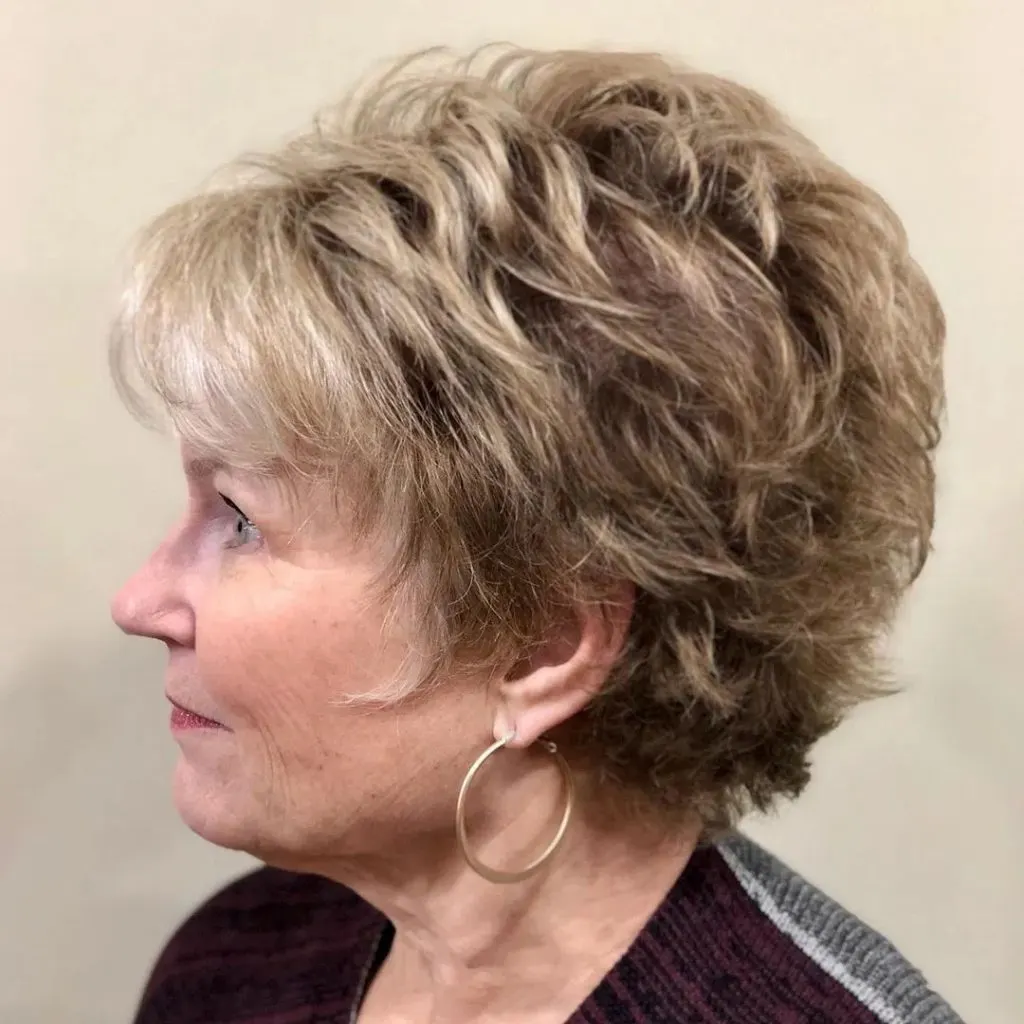 feathered pixie cut for women over 60