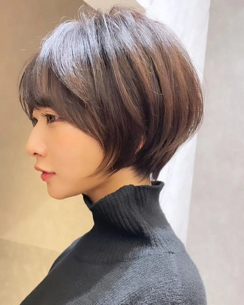 inverted bob with bangs