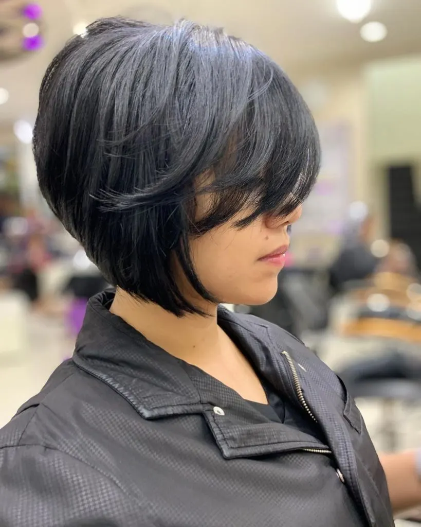 inverted bob with bangs