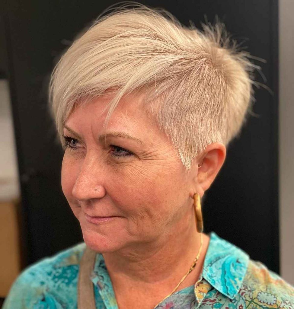 pixie cut for women over 50 with thin hair