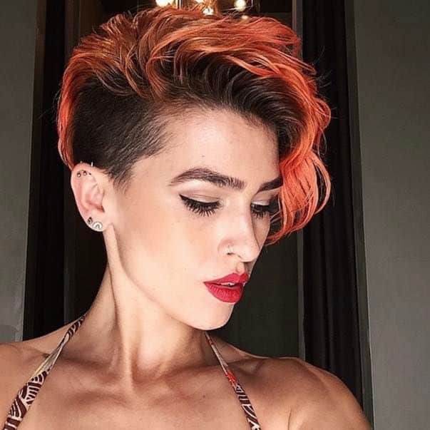pixie cut with dark roots