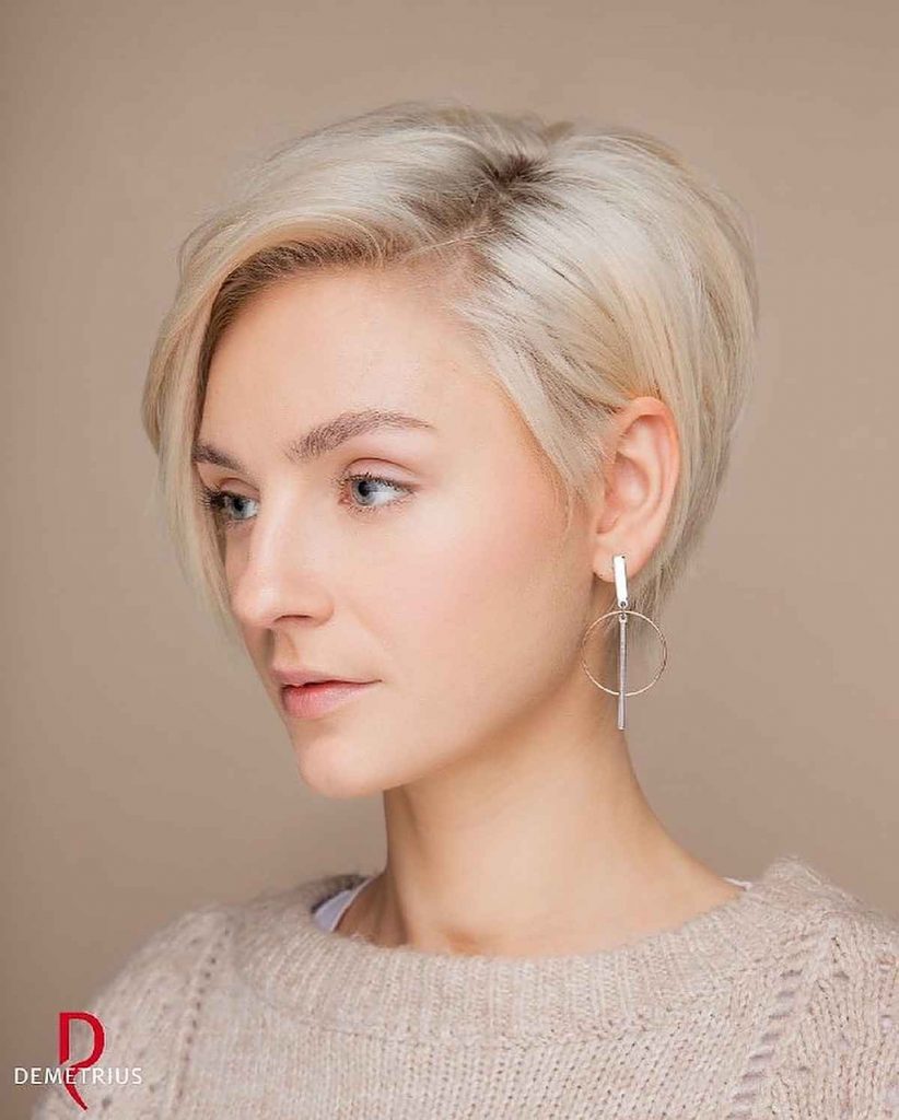 pixie cut with long bangs for fine hair