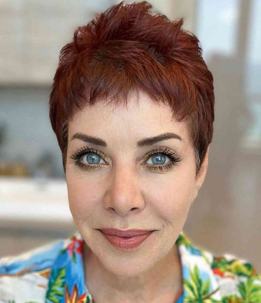 red pixie for women over 50