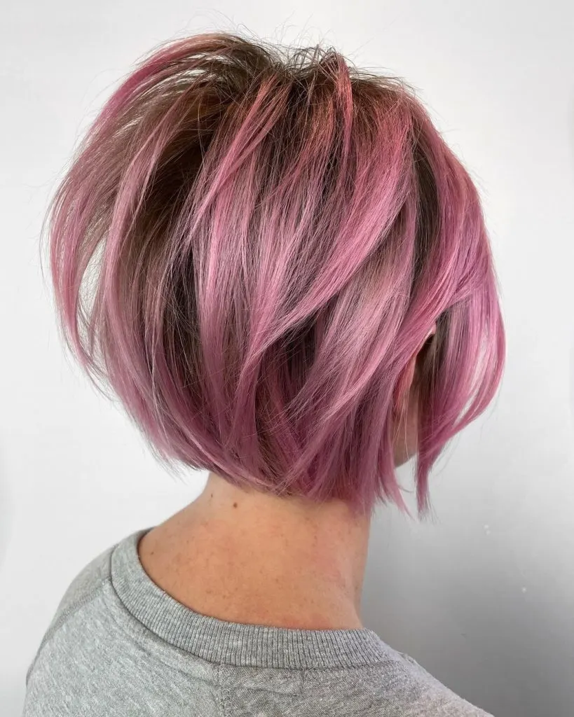 stacked bob for fine hair
