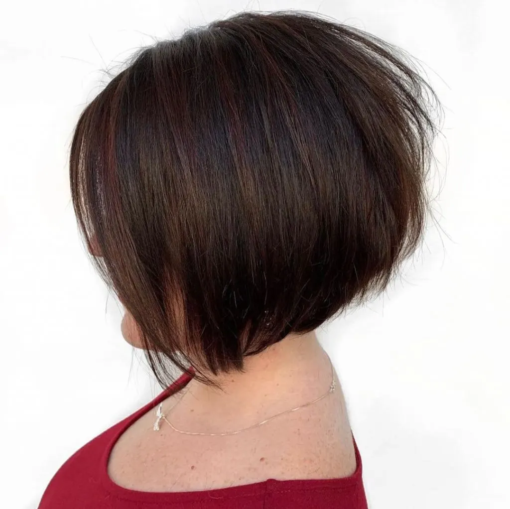 stacked bob with soft layers