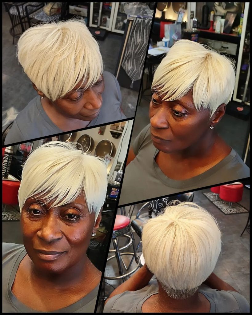 white pixie cut for women over 50