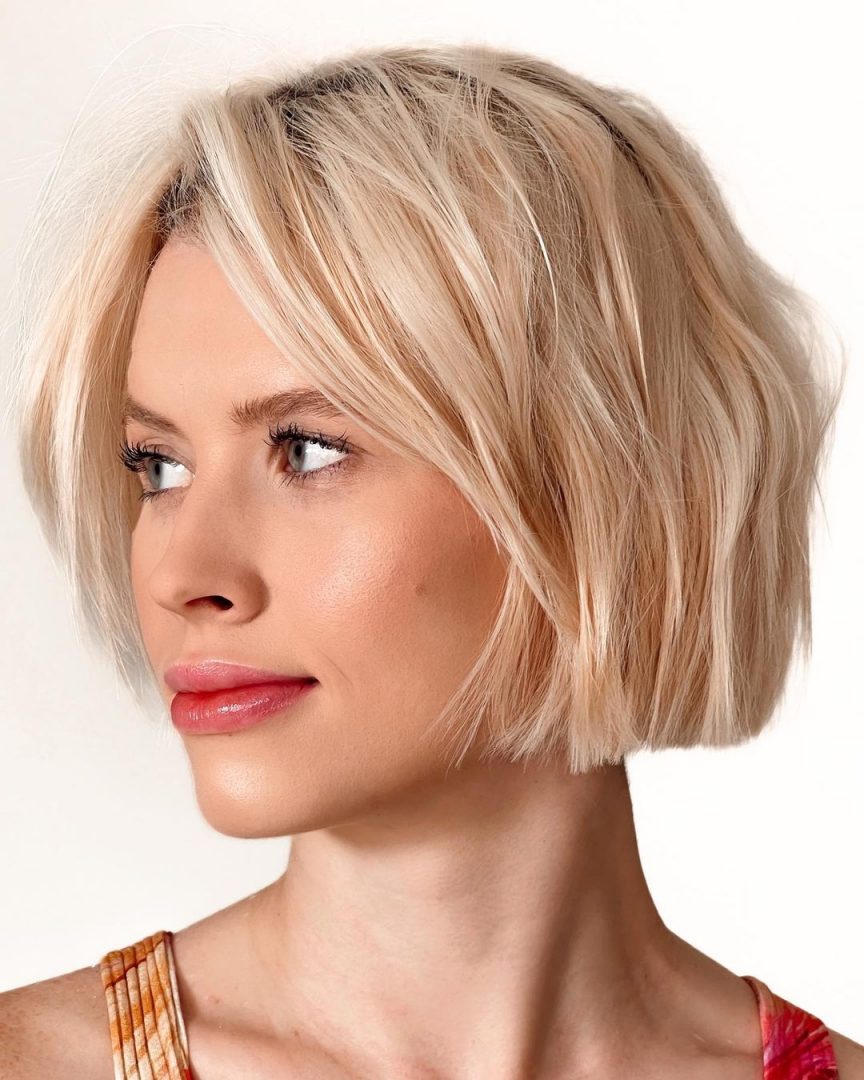 45 One Length Bob Haircuts Trending In 2024   11. Jaw Length Blunt Bob 864x1080 