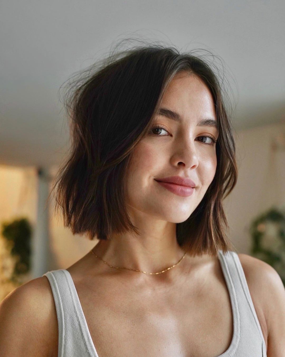 chin length bob with bangs