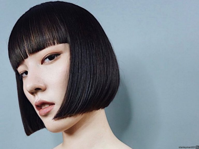blunt bob with bangs