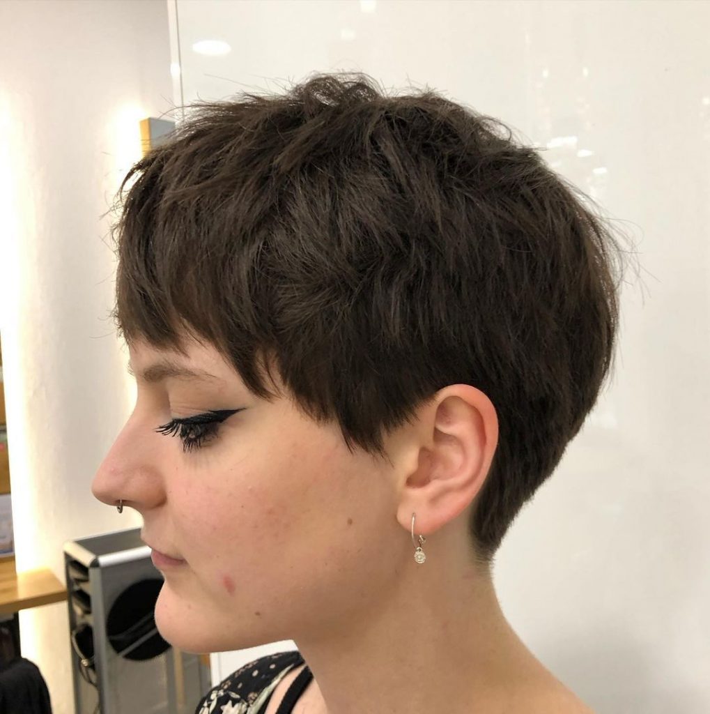 bowled pixie cut for round face