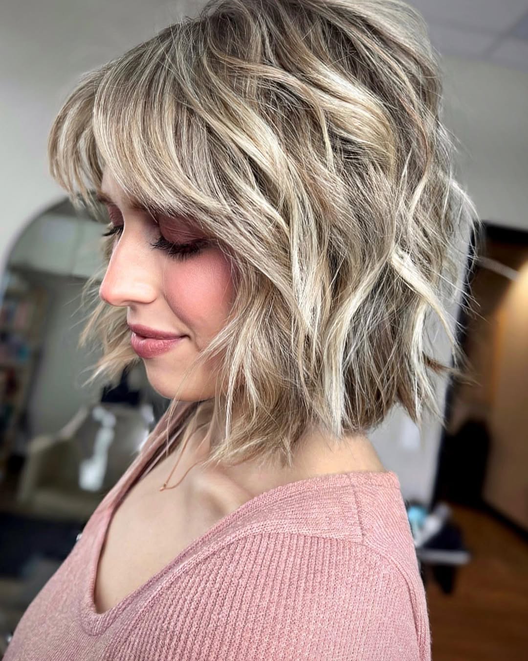 bronde textured lob