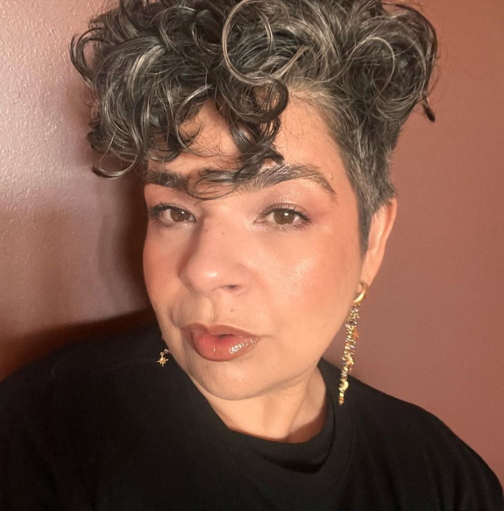 curly mohawk pixie cut for round face