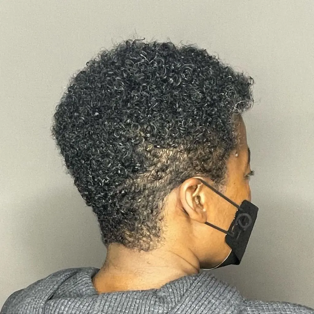 extra short curly pixie cut