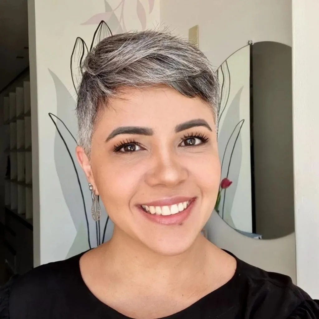 gray pixie cut for thin hair for all ages