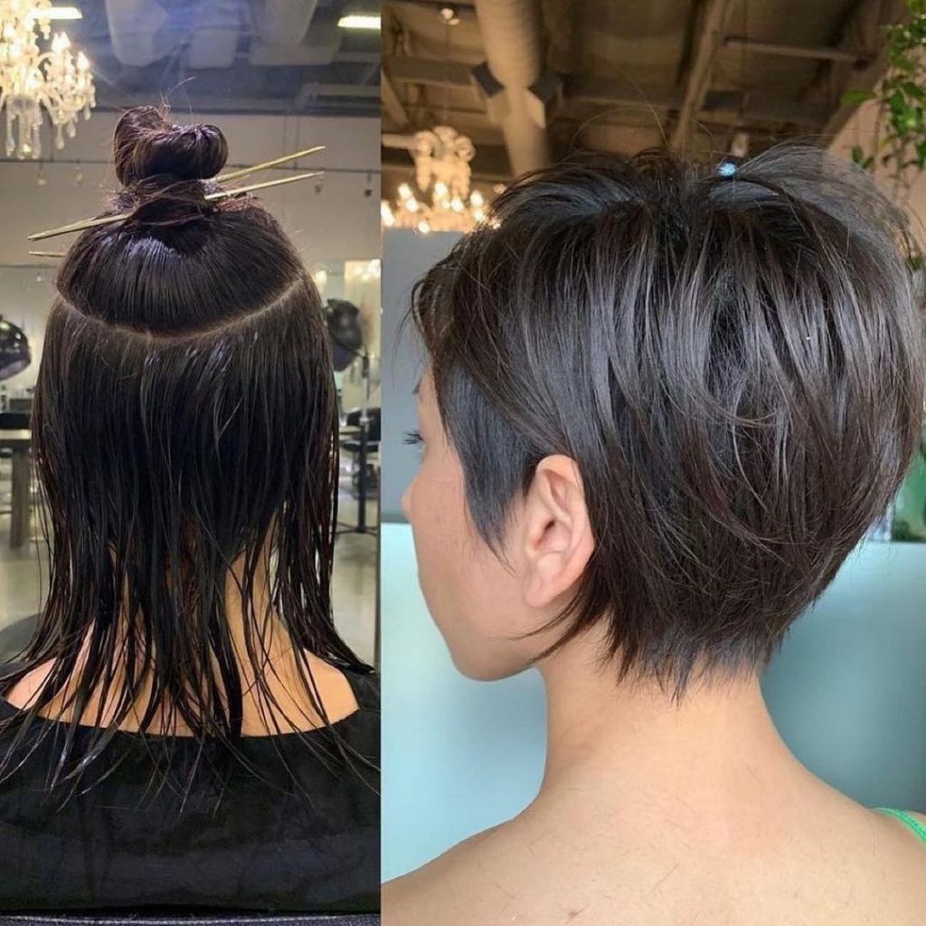 low maintenance pixie cut for thin hair round face