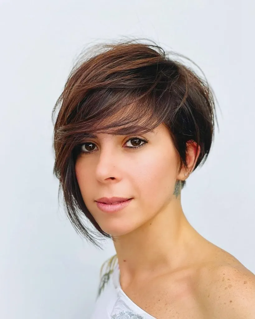 pixie cut for thick hair and long face