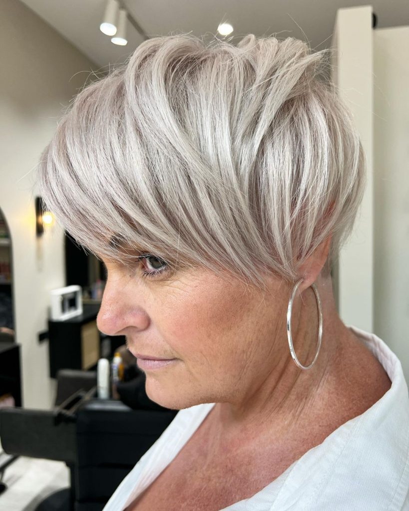 pixie cut for thick hair over 60
