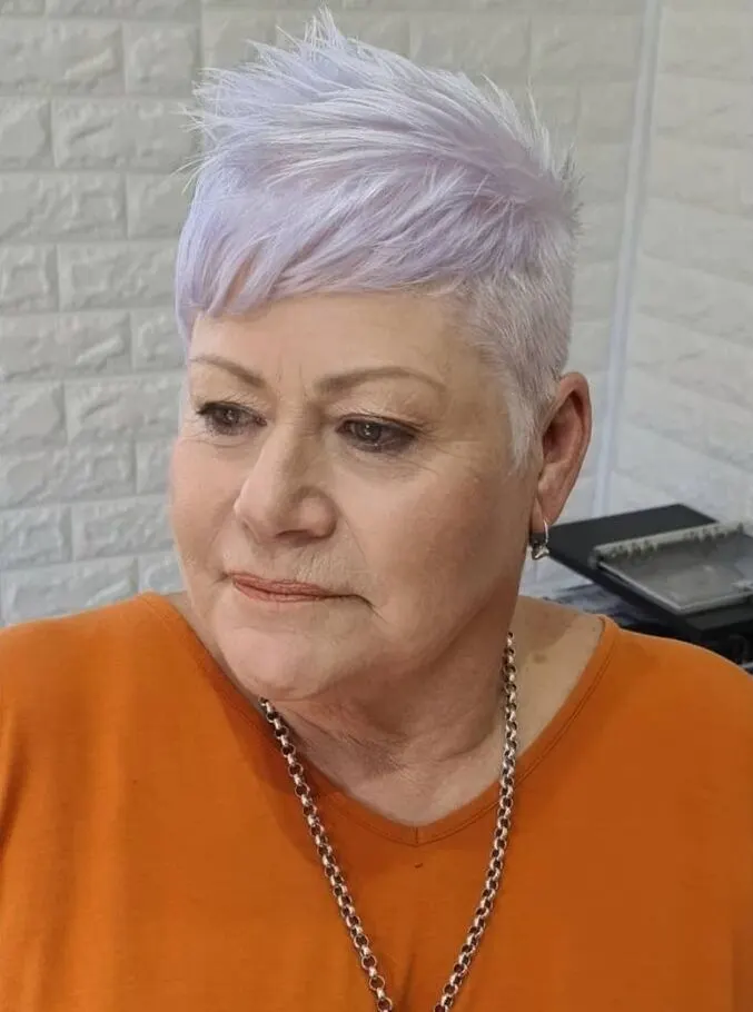 pixie cut with bangs up for women over 60