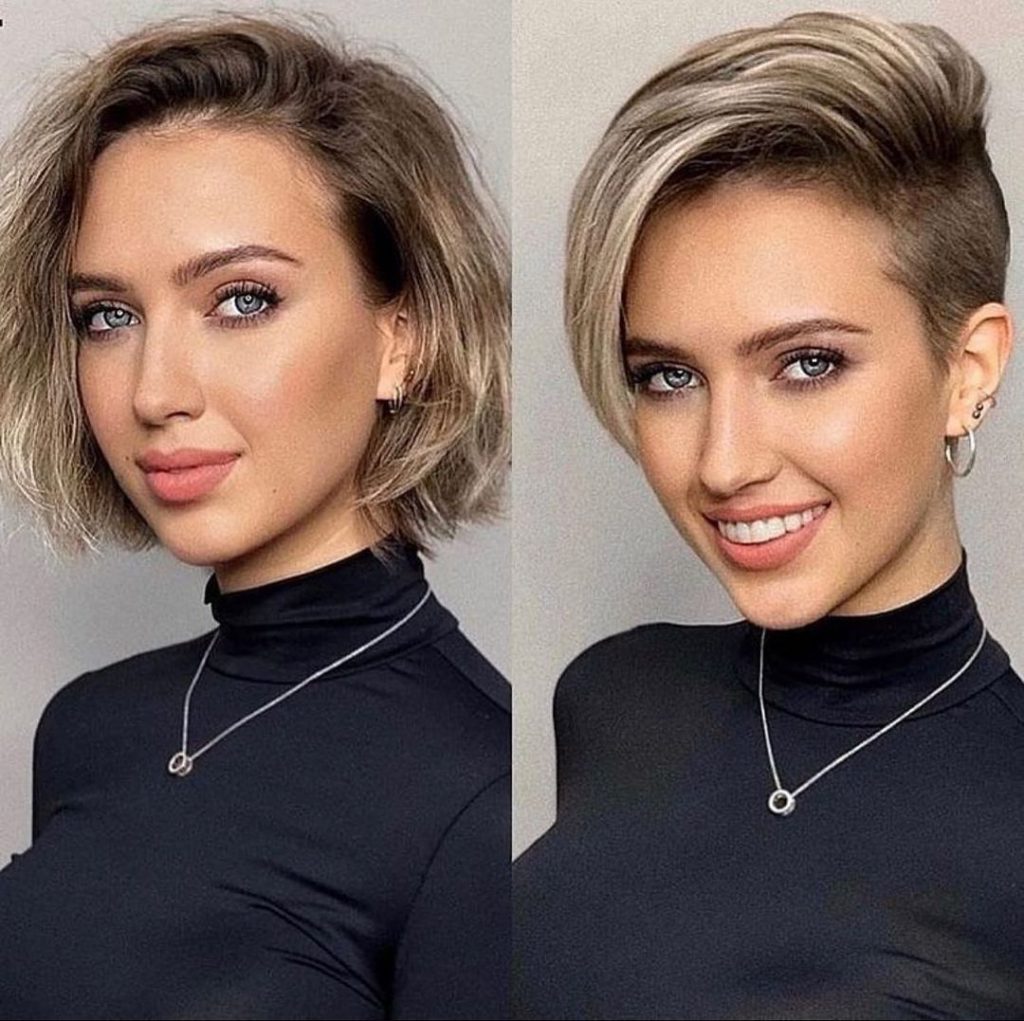 shaved pixie cut for thick hair