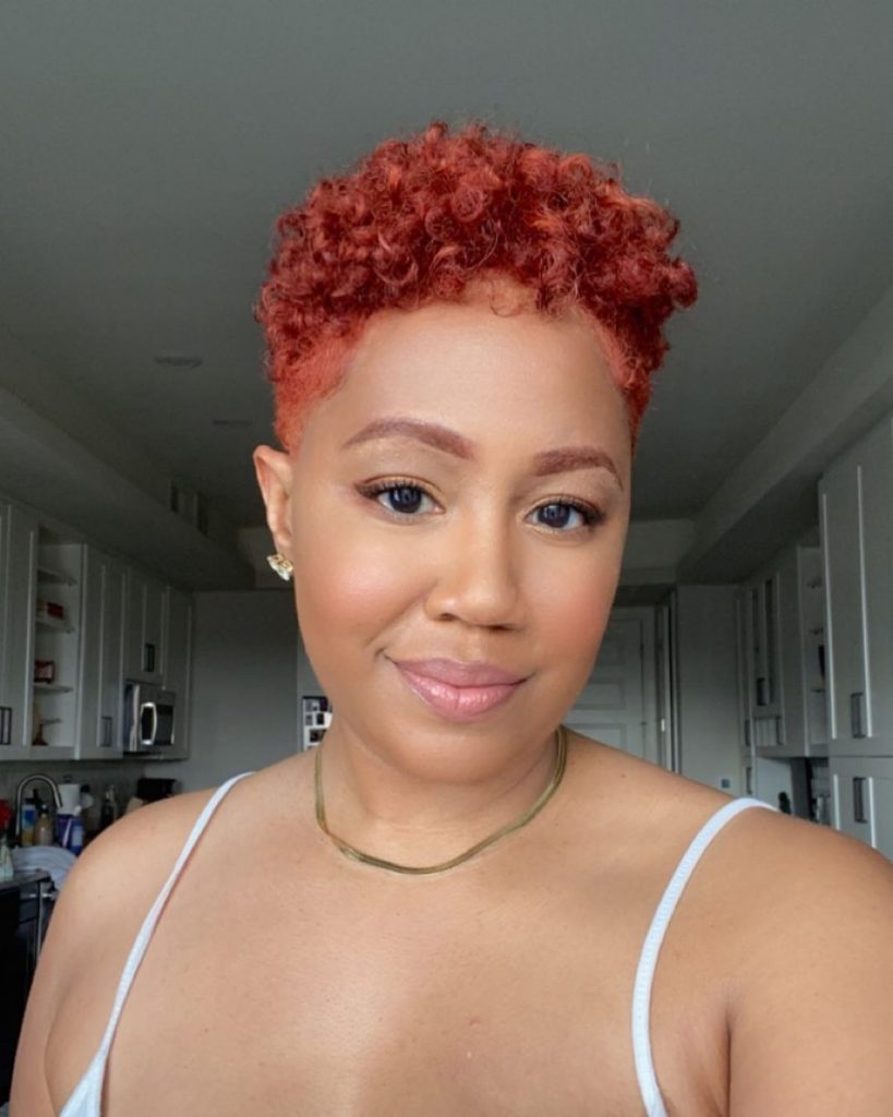 short curly pixie cut for red hair