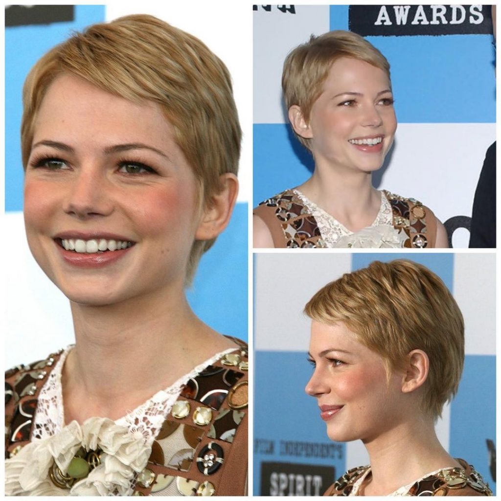 short pixie cut for round face