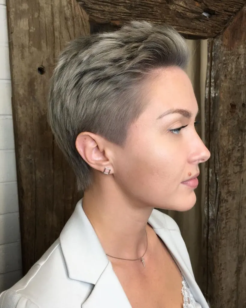 spiky short hairstyle