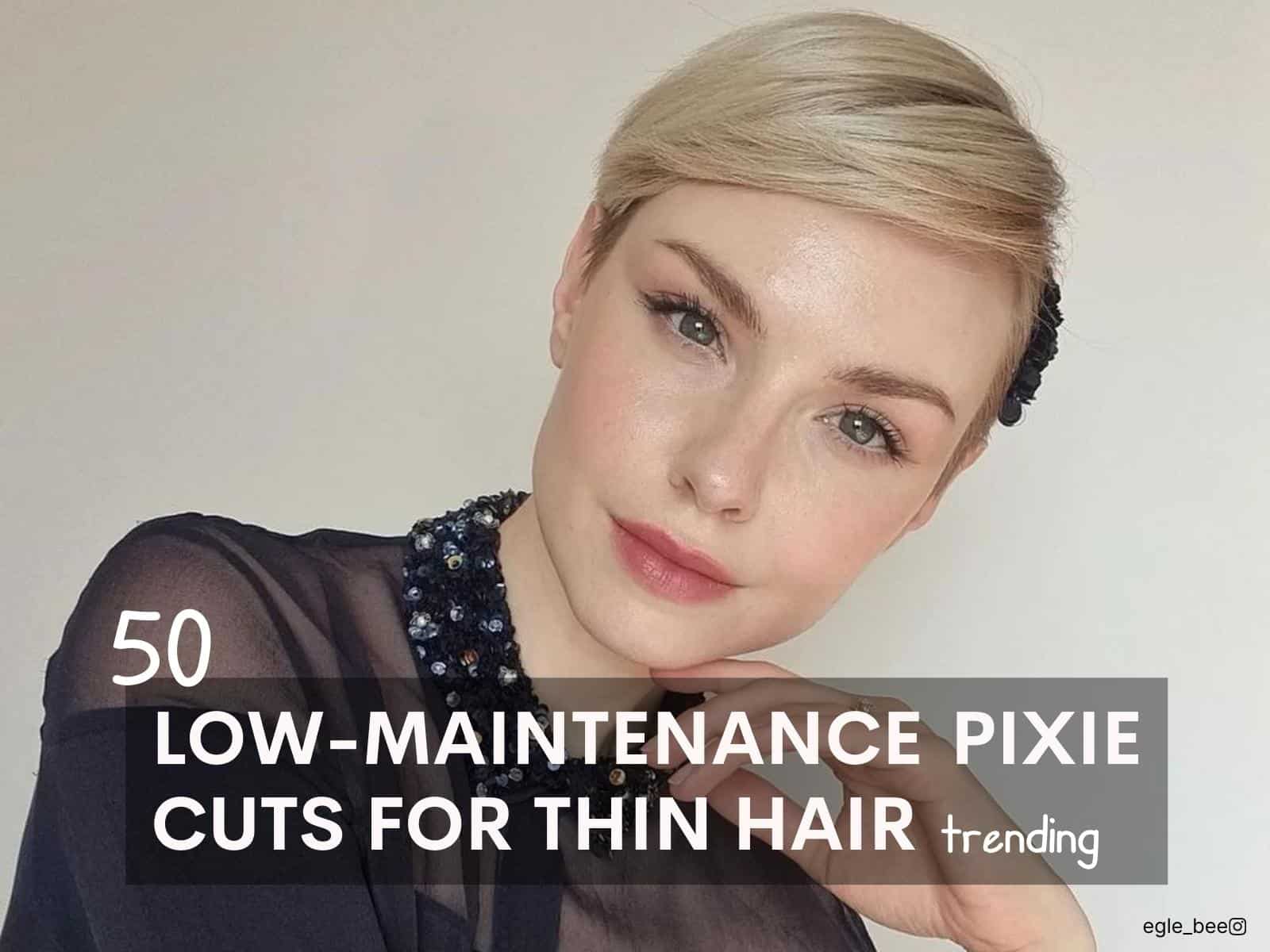 onderhoudsvriendelijke pixie cuts voor dun haar