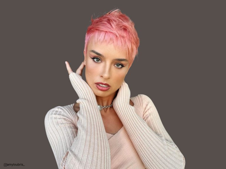 pink pixie cut