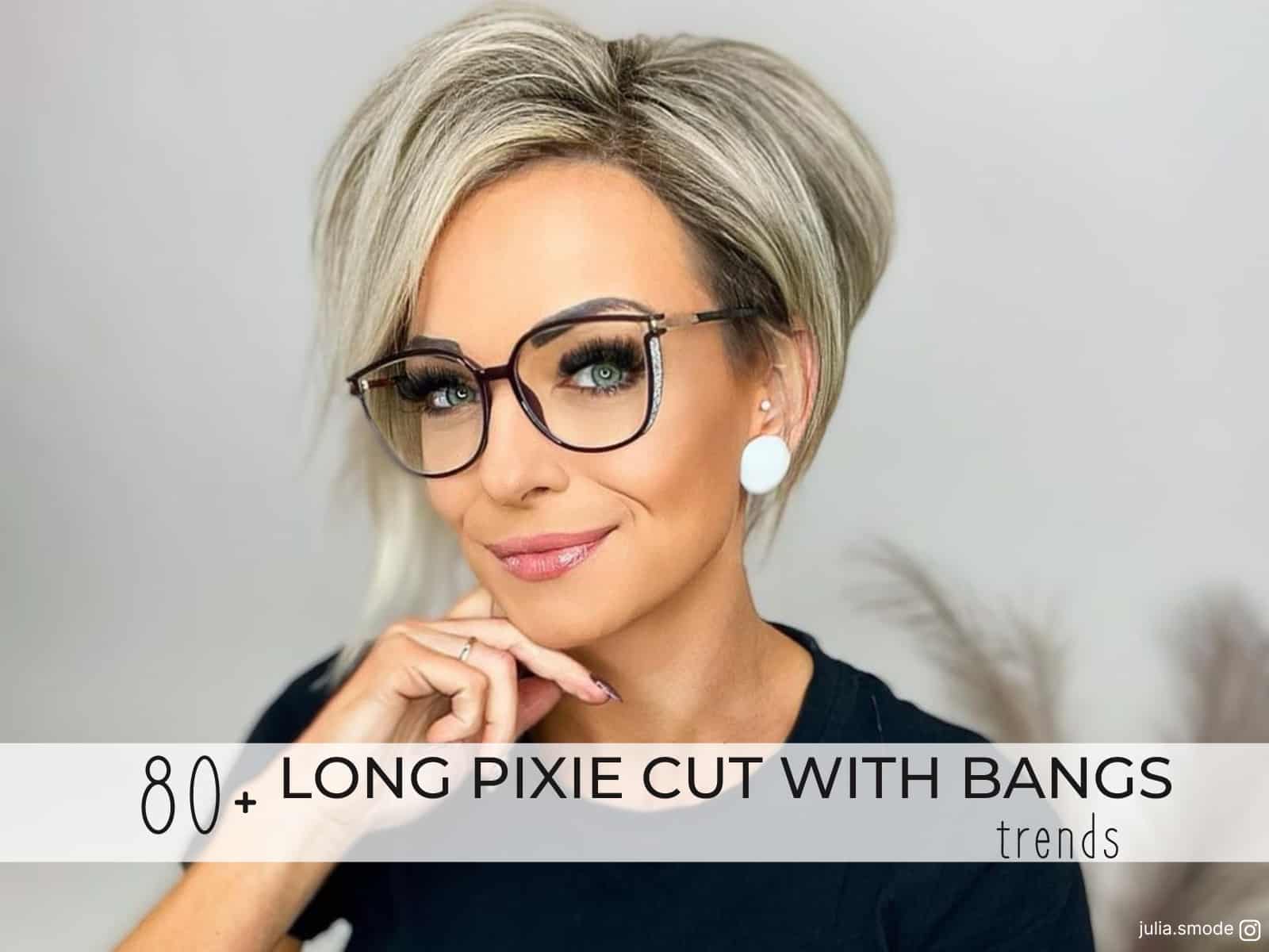 long pixie cut with bangs