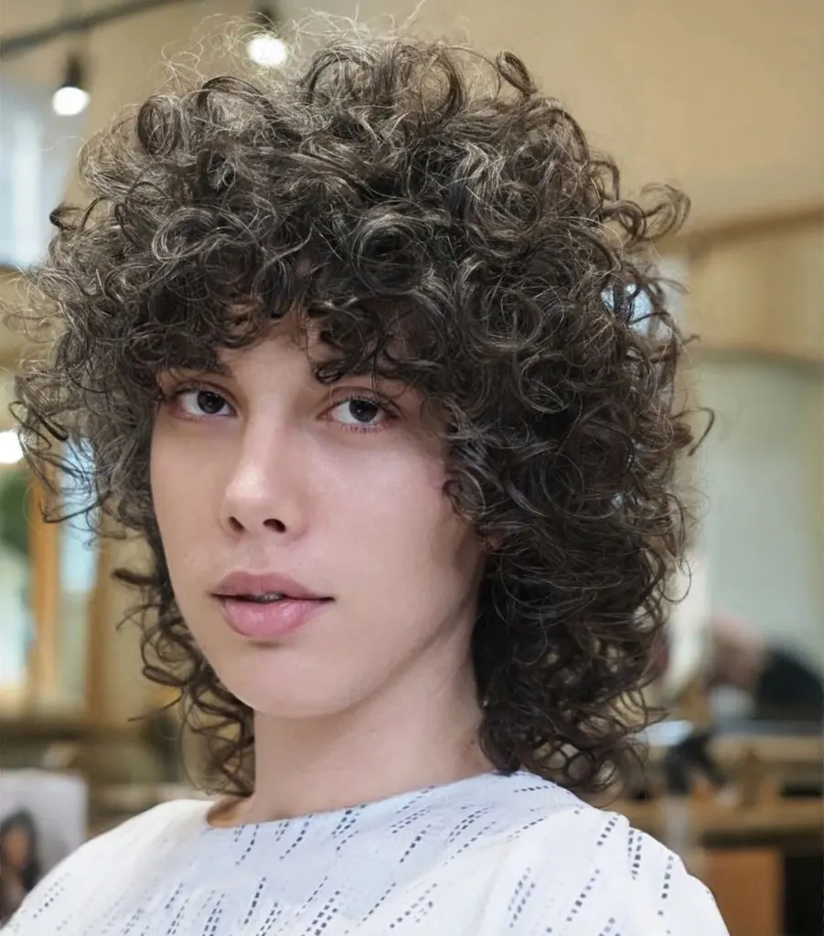 choppy layered curly hair