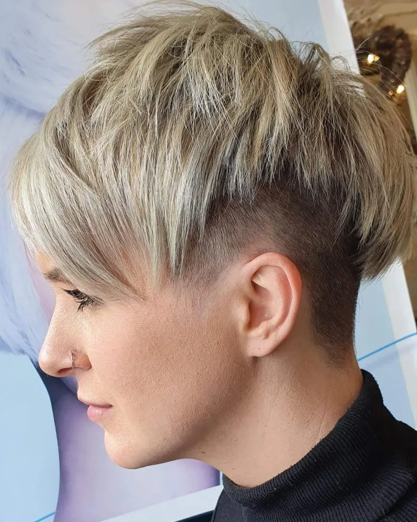 choppy pixie cut for thick hair with undercut