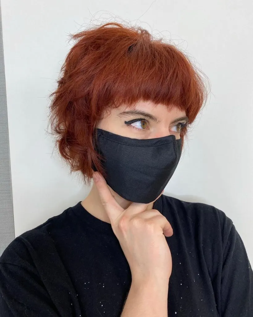 edgy anime girl pixie cut