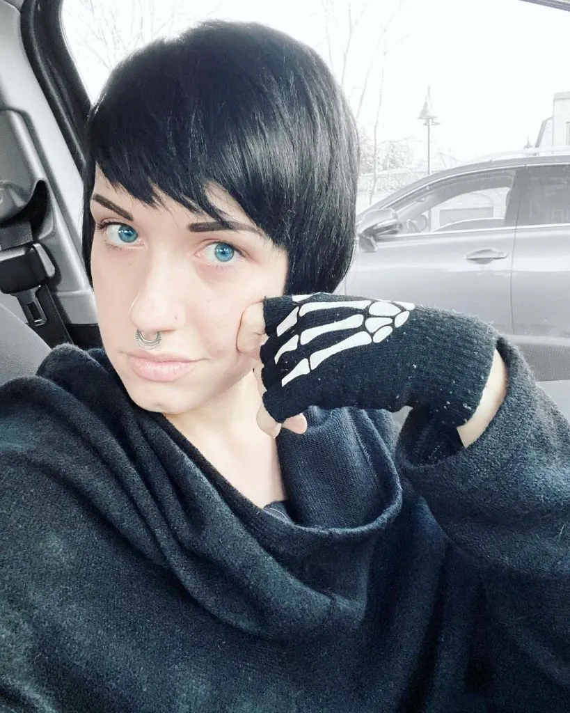 edgy emo pixie cut