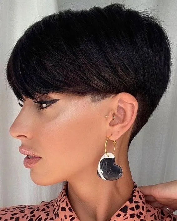 edgy tapered pixie cut