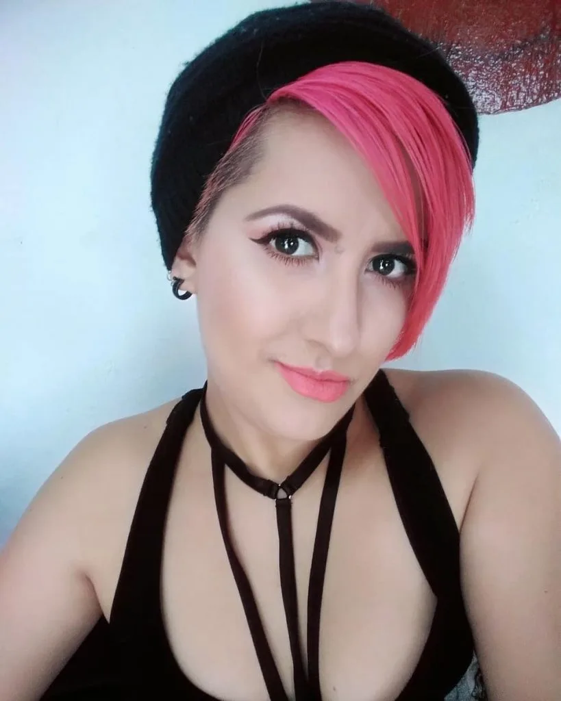 emo pink pixie cut