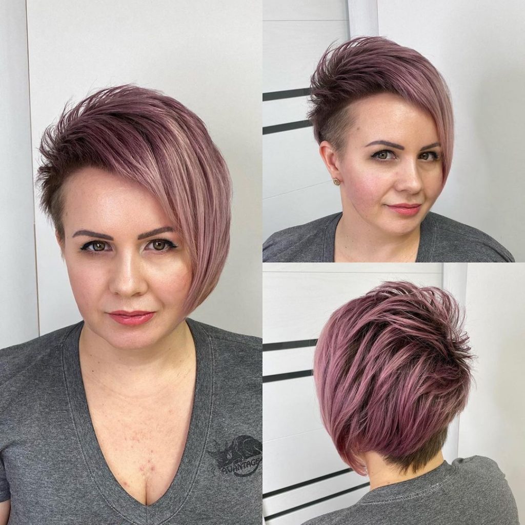 long pixie with long bangs and undercut
