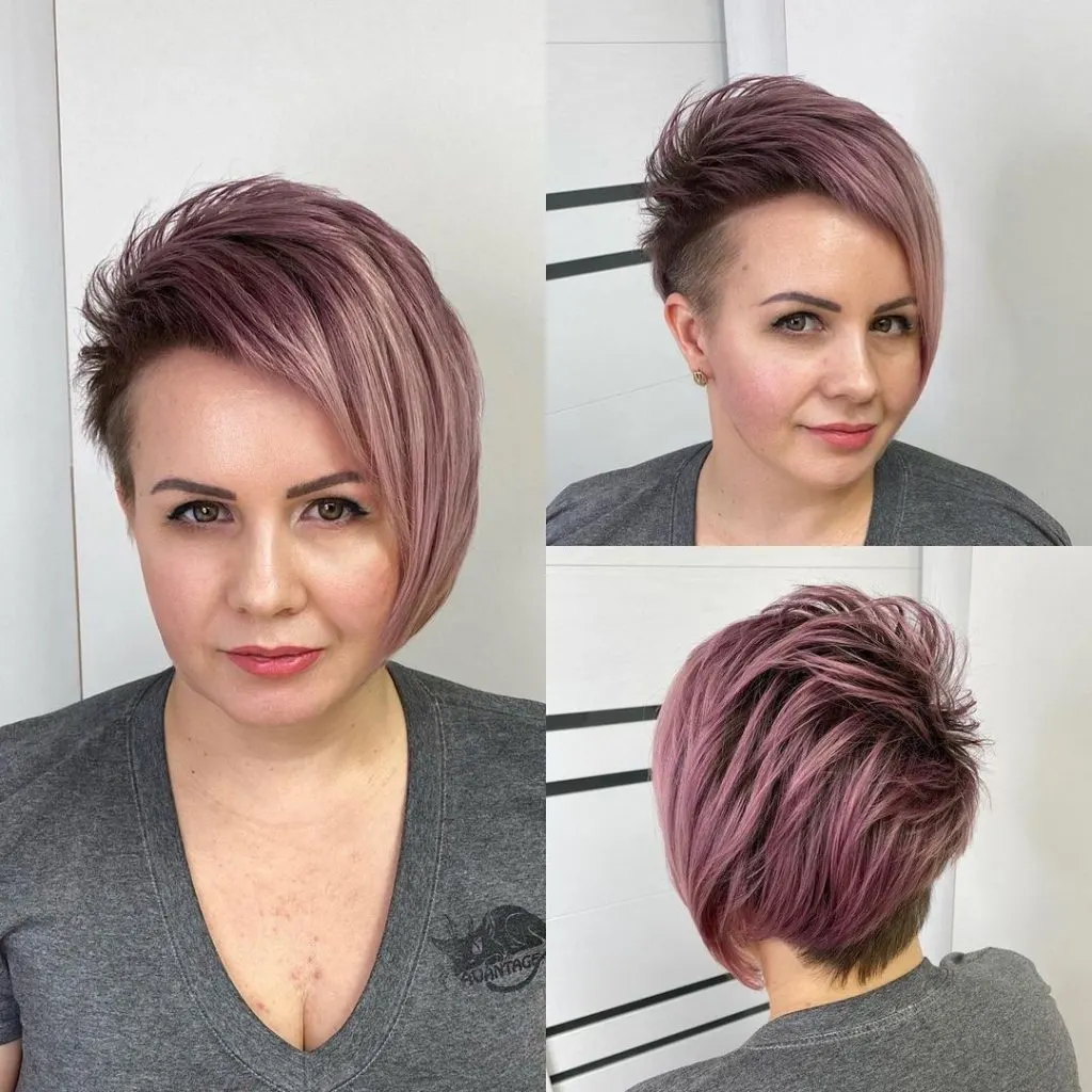 long pixie with long bangs and undercut