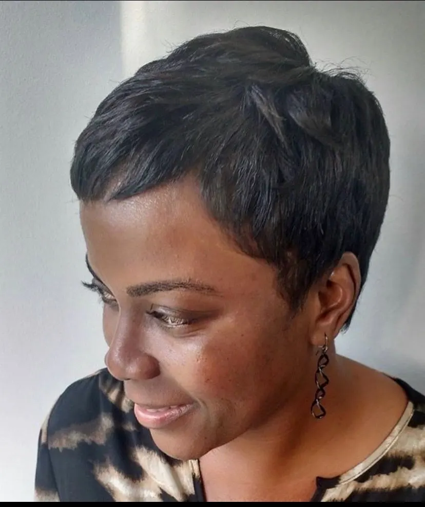 low maintenance pixie cut for african american thin hair