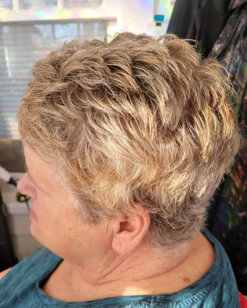 low maintenance pixie cut for thin hair for older ladies