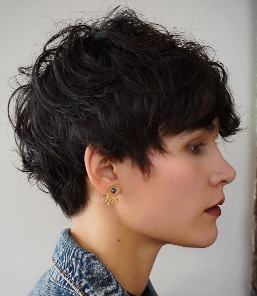 low maintenance pixie for curly thin hair